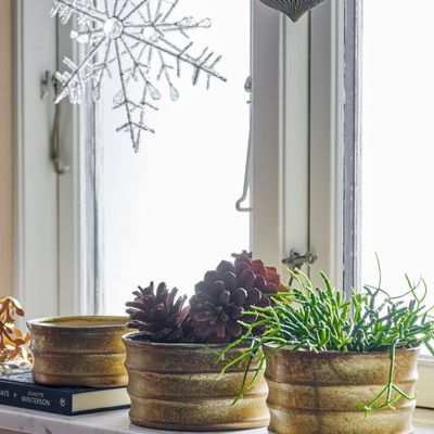 Flower pots - Lucilla Flowerpot, Gold, Metal Set of 3 - BLOOMINGVILLE MULTIBRAND HOUSE