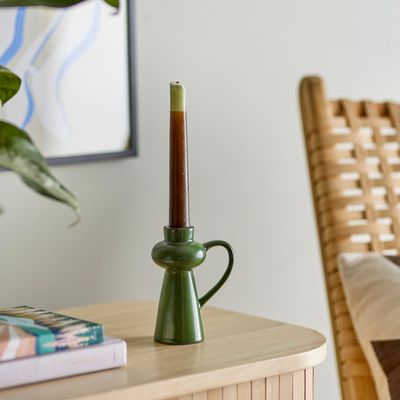 Candlesticks and candle holders - Fija Candle Holder, Green, Stoneware  - BLOOMINGVILLE MULTIBRAND HOUSE