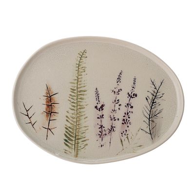 Kitchen utensils - Bea Serving Plate, Nature, Stoneware - BLOOMINGVILLE MULTIBRAND HOUSE