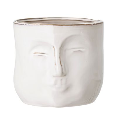 Flower pots - Ignacia Flowerpot, White, Stoneware - BLOOMINGVILLE MULTIBRAND HOUSE