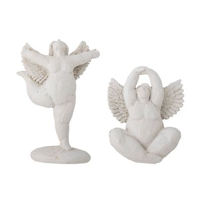 Objets de décoration - Hadassa Déco, Blanc, Polyrésine Set of 2 - BLOOMINGVILLE MULTIBRAND HOUSE