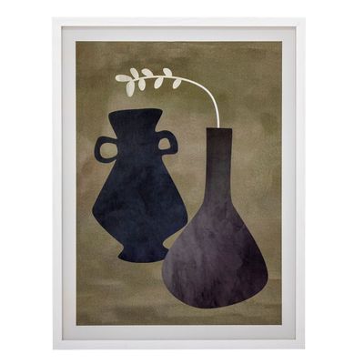 Other wall decoration - Brindisi Illustration w/ Frame, White, Pine - BLOOMINGVILLE MULTIBRAND HOUSE