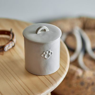 Pet accessories - Buddy Jar w/Lid, White, Stoneware  - BLOOMINGVILLE MULTIBRAND HOUSE