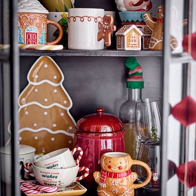 Decorative objects - Natale Deco Bottle Hat, Red, Cotton Set of 4 - BLOOMINGVILLE MULTIBRAND HOUSE