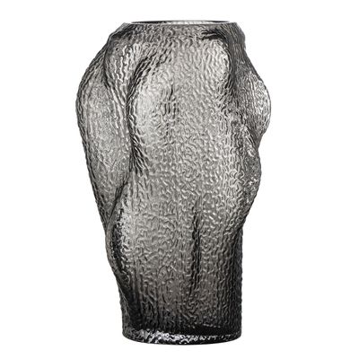 Vases - Khalid Vase, Gris, Verre - BLOOMINGVILLE MULTIBRAND HOUSE