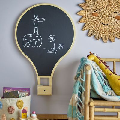 Autres décorations murales - Valona Tableau noir, Noir, Contre-plaqué  - BLOOMINGVILLE MINI