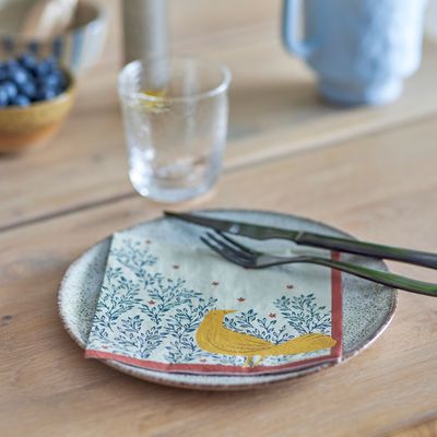 Serviettes - Hezha Serviette, Jaune, FSC® Mix, Papier Pack of 20 - BLOOMINGVILLE MULTIBRAND HOUSE