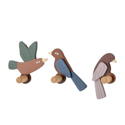 Accessoires à fixer - Lewi Crochet, Marron, FSC®100%, MDF Set of 3 - BLOOMINGVILLE MINI