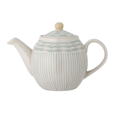 Kitchen utensils - Maple Teapot, Blue, Stoneware - CREATIVE COLLECTION