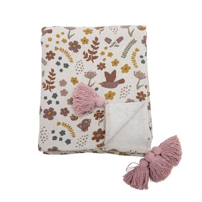 Plaids - Kristine Plaid, Nature, Coton recyclé - BLOOMINGVILLE MINI