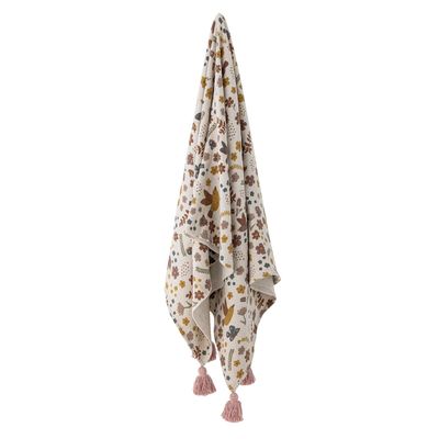 Plaids - Kristine Plaid, Nature, Coton recyclé  - BLOOMINGVILLE MINI