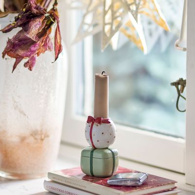 Candlesticks and candle holders - Wish Candle Holder, Green, Polyresin  - BLOOMINGVILLE MULTIBRAND HOUSE