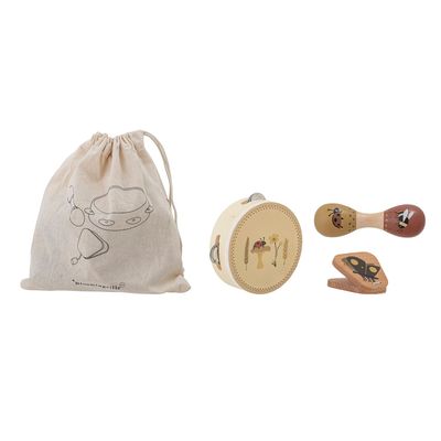 Toys - Driss Musical Instrument, Brown, Plywood Set of 3 - BLOOMINGVILLE MINI