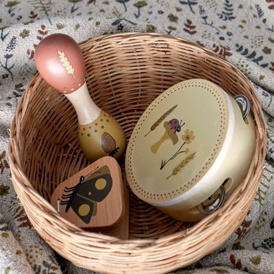 Jouets enfants - Driss Instrument de musique, Marron, Contre-plaqué Set of 3 - BLOOMINGVILLE MINI
