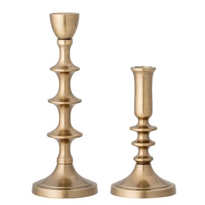 Bougeoirs et photophores  - Elisa Bougeoir, Brass, Aluminium Set of 2 - BLOOMINGVILLE MULTIBRAND HOUSE