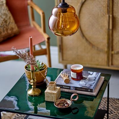 Bougeoirs et photophores  - Elisa Bougeoir, Brass, Aluminium Set of 2 - BLOOMINGVILLE MULTIBRAND HOUSE