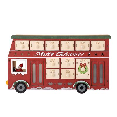 Decorative objects - Edward Calendar w/light, Red, Plywood - BLOOMINGVILLE MULTIBRAND HOUSE
