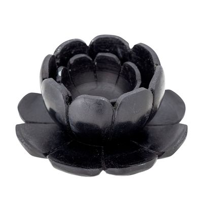 Candlesticks and candle holders - Reiko Votive, Black, Marble Set of 3 - CREATIVE COLLECTION