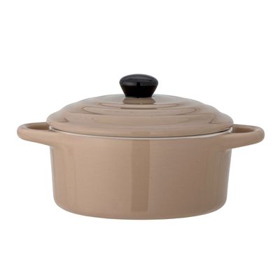 Couverts & ustensiles de cuisine - Thanos Plat au four avec couvercle, Nature, Grès - BLOOMINGVILLE MULTIBRAND HOUSE