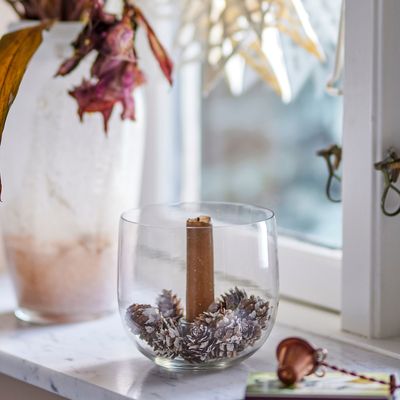 Candlesticks and candle holders - Juljana Candle Holder, Clear, Recycled Glass  - BLOOMINGVILLE MULTIBRAND HOUSE