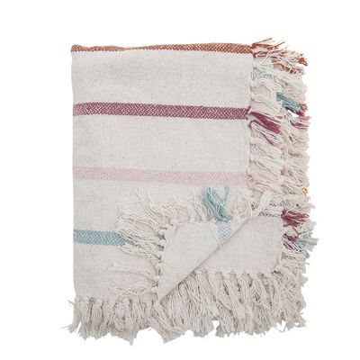 Throw blankets - Frey Throw, Nature, Recycled Cotton - BLOOMINGVILLE MINI