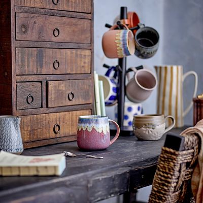 Mounting accessories - Tippie Cup Rack, Black, Pine  - CREATIVE COLLECTION