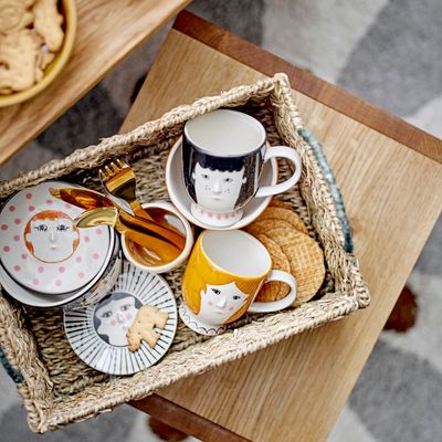 Mugs - Carolin Cup, Black, Stoneware  - BLOOMINGVILLE MINI