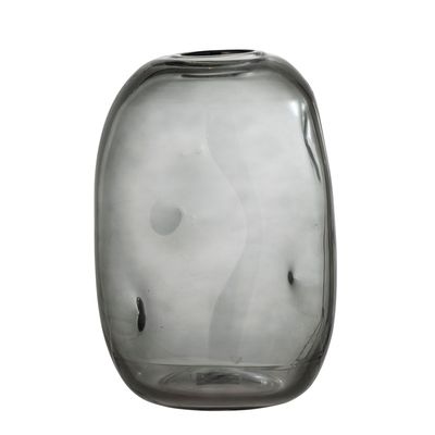 Vases - Vinda Vase, Grey, Glass - BLOOMINGVILLE MULTIBRAND HOUSE