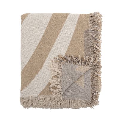 Throw blankets - Orinoco Throw, Nature, Recycled Cotton - BLOOMINGVILLE MULTIBRAND HOUSE