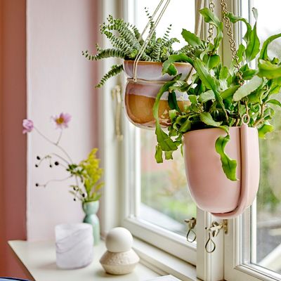 Flower pots - Linor Flowerpot, Hanging, Blue, Stoneware  - BLOOMINGVILLE MULTIBRAND HOUSE