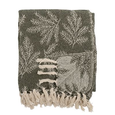 Throw blankets - Gabriela Throw, Green, Recycled Cotton - BLOOMINGVILLE MULTIBRAND HOUSE