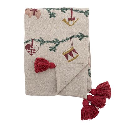 Throw blankets - Yule Throw, Nature, Recycled Cotton - BLOOMINGVILLE MULTIBRAND HOUSE