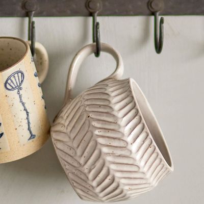 Tasses et mugs - Maian Mug, Blanc, Grès  - CREATIVE COLLECTION