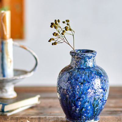 Vases - Nimue Vase déco, Blue, Terre cuite  - CREATIVE COLLECTION