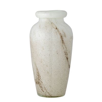 Vases - Lenore Vase, White, Glass  - BLOOMINGVILLE MULTIBRAND HOUSE