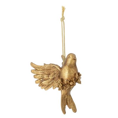 Christmas garlands and baubles - Jaylyn Ornament, Gold, Resin  - BLOOMINGVILLE