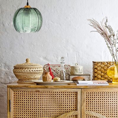 Hanging lights - Adar Pendant Lamp, Green, Glass  - BLOOMINGVILLE MULTIBRAND HOUSE