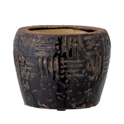 Pots de fleurs - Muan Pot de fleurs déco, Noir, Terre cuite - BLOOMINGVILLE MULTIBRAND HOUSE