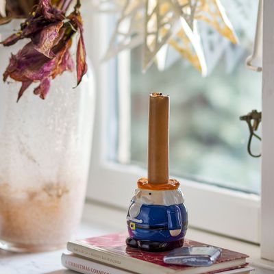 Candlesticks and candle holders - Feast Candle Holder, Blue, Stoneware  - BLOOMINGVILLE MULTIBRAND HOUSE