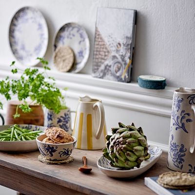 Bowls - Petunia Bowl, Blue, Stoneware  - CREATIVE COLLECTION