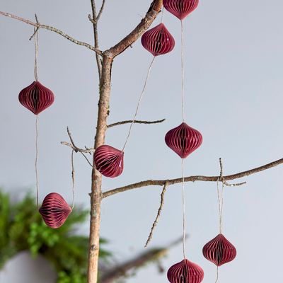 Decorative objects - Jazmina Garland, Red, Paper  - BLOOMINGVILLE MULTIBRAND HOUSE
