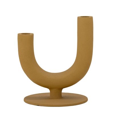 Candlesticks and candle holders - Deena Candle Holder, Yellow, Aluminum - BLOOMINGVILLE MULTIBRAND HOUSE