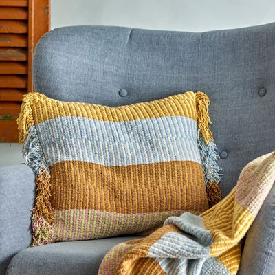 Coussins - Isnel Coussin, Jaune, Coton recyclé  - CREATIVE COLLECTION