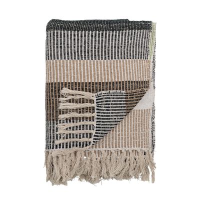 Throw blankets - Isnel Throw, Brown, Recycled Cotton  - CREATIVE COLLECTION