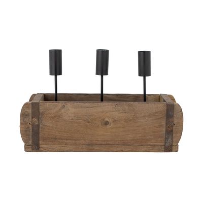 Candlesticks and candle holders - Ziggie Candle Holder, Brown, Mango - BLOOMINGVILLE MULTIBRAND HOUSE