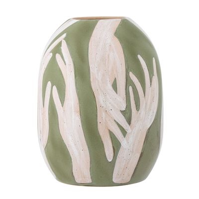 Vases - Adalena Vase, Verte, Grès - BLOOMINGVILLE MULTIBRAND HOUSE