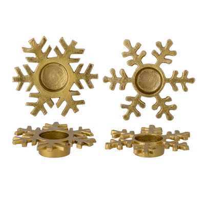 Bougeoirs et photophores - Lisetta Photophore, Or, Aluminium Set of 2 - BLOOMINGVILLE MULTIBRAND HOUSE