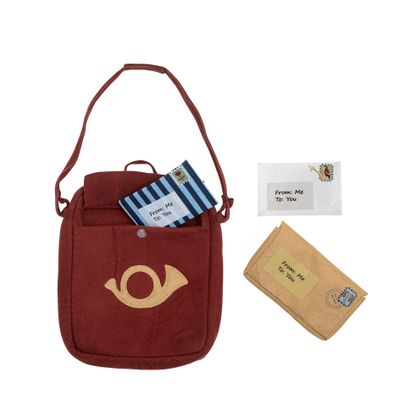 Jouets enfants - Louie Set de jeu, Sac Postal, Rouge, Polyester Set of 4 - BLOOMINGVILLE MINI