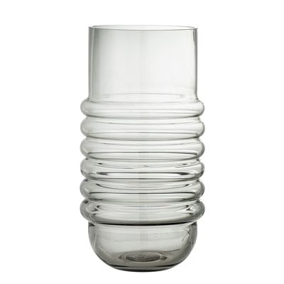 Vases - Belma Vase, Gris, Verre - BLOOMINGVILLE MULTIBRAND HOUSE