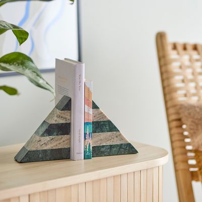 Objets de décoration - Abir Serre-livres, Verte, Marbre Set of 2 - BLOOMINGVILLE MULTIBRAND HOUSE